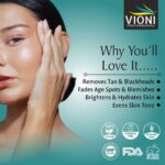 VIONI De-Tan Cream with Kojic Acid & Milk – Tan Removal & Skin Brightening (200gm) - Image 4