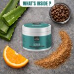 VIONI Face Scrub with Aloe Vera, Coffee Extract & Vitamins – Deep Cleansing & Skin Brightening (200gm) - Image 2