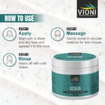 VIONI Face Scrub with Aloe Vera, Coffee Extract & Vitamins – Deep Cleansing & Skin Brightening (200gm) - Image 5